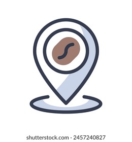 coffee shop location vector icon illustration