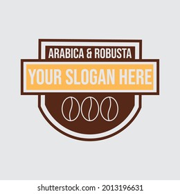 Coffee Shop Logo, Badge and Label Design. Cup, beans, cafe vintage style retro object vector illustration.