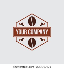 Coffee Shop Logo, Badge and Label Design. Cup, beans, cafe vintage style retro object vector illustration.