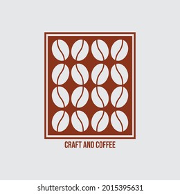 Coffee Shop Logo, Badge and Label Design. Cup, beans, cafe vintage style retro object vector illustration.