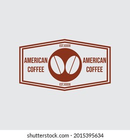 Coffee Shop Logo, Badge and Label Design. Cup, beans, cafe vintage style retro object vector illustration.