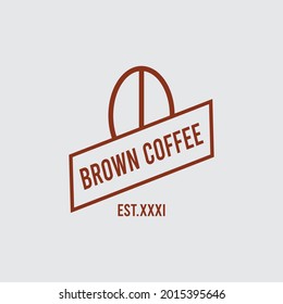 Coffee Shop Logo, Badge and Label Design. Cup, beans, cafe vintage style retro object vector illustration.