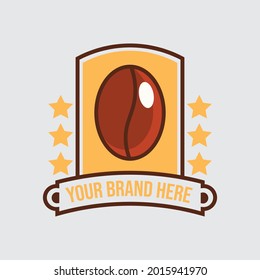 Coffee Shop Logo, Badge and Label Design. Cup, beans, cafe vintage style retro object vector illustration.