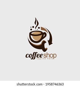 coffee shop logo, both used for coffee products or restaurants