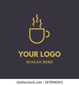 Coffee shop logo. Logo of a cafe. Coffee