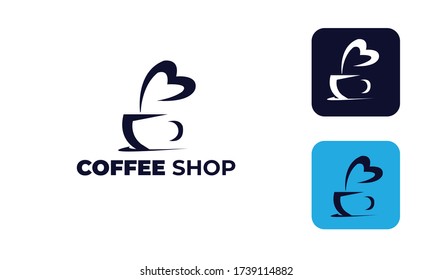 coffee shop logo , cafe logo or for  design mug or cup your brand