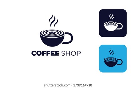 coffee shop logo , cafe logo or for  design mug or cup your brand