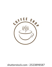 Coffee Shop Logo, Cafe Logo Design, Emblem Coffee Logo