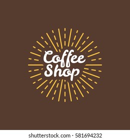 Coffee shop logo. Coffee logo. Cafe, Restorant sign, label. Coffee letters.