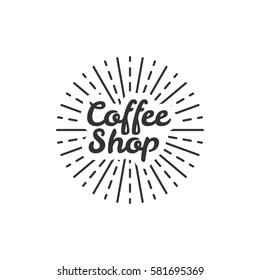 Coffee shop logo. Coffee logo. Cafe, Restorant sign, label. Coffee letters.