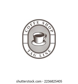 Coffee shop logo classic template design