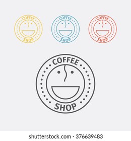 Coffee shop logo. Coffe label.