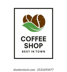 coffee shop logo concept design vector illustration