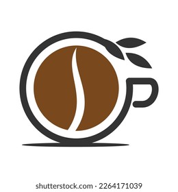 Coffee shop Logo, Coffee Cup and Coffee Been logo template Icon Illustration Brand Identity.Isolated and flat illustration. Vector graphic