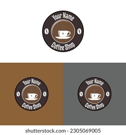 Coffee Shop logo design, coffee shop branding design, coffee brand identity, logotype, logo design vector and template.