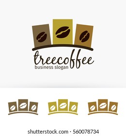 Coffee shop logo design. Coffee break, Cafe logo concept. Vector logo template