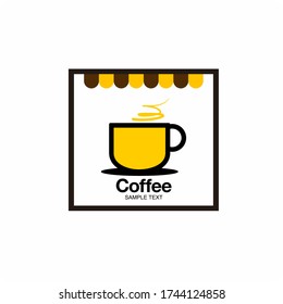 Coffee shop logo design and Cafe coffee badge.