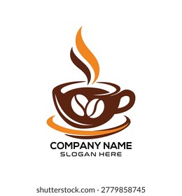 Coffee Shop logo design captures warmth and modern charm, perfect for cafes, coffee brands, and beverage startups. This Coffee Shop emblem conveys inviting vibes and premium coffee culture.