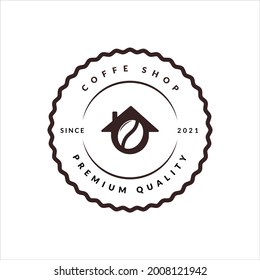 Coffee Shop logo design with circular text, circle logo