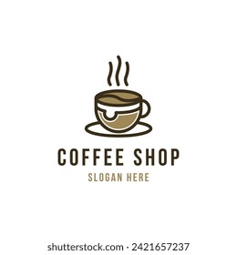 Coffee shop logo design concept idea