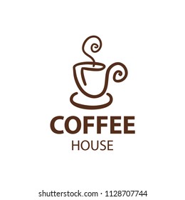 Coffee Shop Logo Design Element in Vintage Style for Logotype, Label, Badge and other design. Bean retro vector illustration.