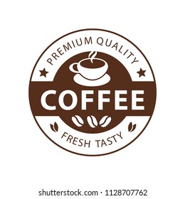 Coffee Shop Logo Design Element in Vintage Style for Logotype, Label, Badge and other design. Bean retro vector illustration.