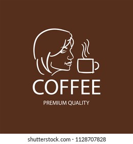 Coffee Shop Logo Design Element in Vintage Style for Logotype, Label, Badge and other design. Bean retro vector illustration.
