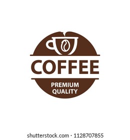 Coffee Shop Logo Design Element in Vintage Style for Logotype, Label, Badge and other design. Bean retro vector illustration.