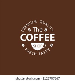 Coffee Shop Logo Design Element in Vintage Style for Logotype, Label, Badge and other design. Bean retro vector illustration.