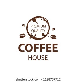 Coffee Shop Logo Design Element in Vintage Style for Logotype, Label, Badge and other design. Bean retro vector illustration.