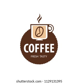 Coffee Shop Logo Design Element in Vintage Style for Logotype, Label, Badge and other design. Bean retro vector illustration.