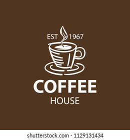 Coffee Shop Logo Design Element in Vintage Style for Logotype, Label, Badge and other design. Bean retro vector illustration.