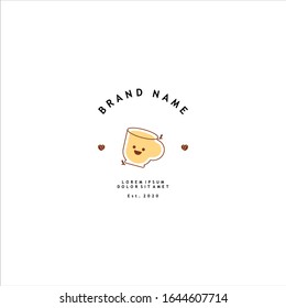Coffee shop logo design element in modern style for logotype, label, badge and other design. Cup modern vector illustration.