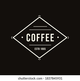 Coffee Shop Logo Design Element in Vintage Style for Logotype, Label, Badge and other design. Coffee company retro vector illustration.