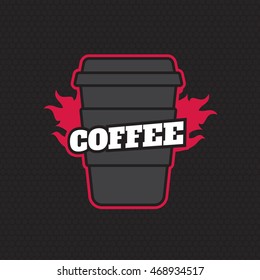 Coffee Shop Logo Design Element in Vintage Style for Logotype eps10