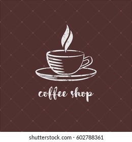 Coffee Shop Logo Design Element in Vintage Style for Logotype, Label, Badge and other design.