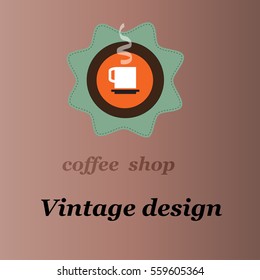 coffee shop logo design elements vintage illustration vector;eps10