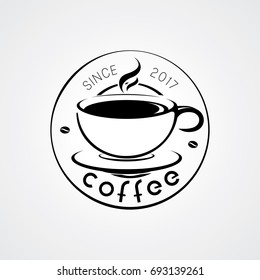 Coffee shop logo design elements. Vector illustration