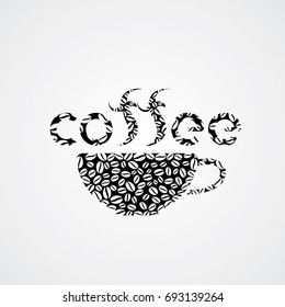 Coffee shop logo design elements. Vector illustration