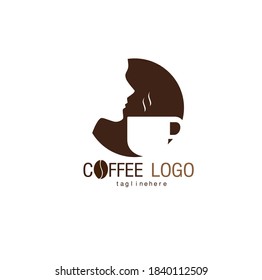 Coffee shop logo design . Coffee emblem