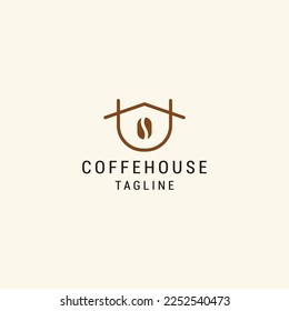 Coffee shop logo design icon template