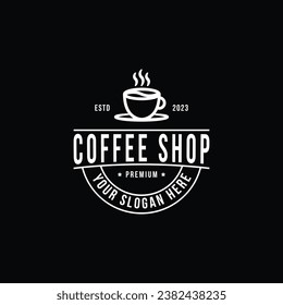 Coffee shop logo design ideas for vintage retro style cafe restaurant business