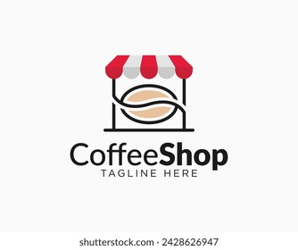 Coffee shop logo design illustration