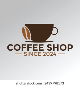 Coffee Shop Logo Design And Illustration. 