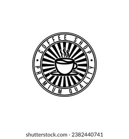 Diseño del logo de la tienda de café ideas de etiqueta para el estilo retro vintage