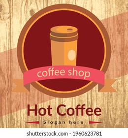 Coffee Shop Logo Design Layout Vector Abstract Coffee Logo For Branding a Coffee Shop