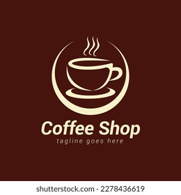 Coffee shop logo design, Suitable for coffee and tea shop.