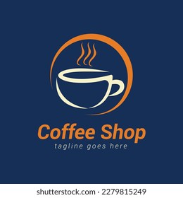 Coffee shop logo design, Suitable for coffee and tea shop.