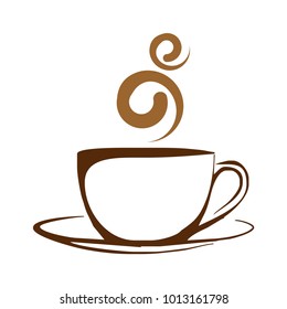 Coffee shop logo design template. Retro coffee emblem. Vector art.