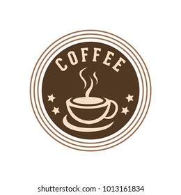 Coffee shop logo design template. Retro coffee emblem. Vector art.